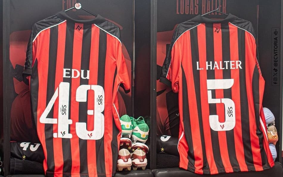 Vestiário do Vitória antes da partida contra o Galo (Foto: Victor Ferreira / EC Vitória)