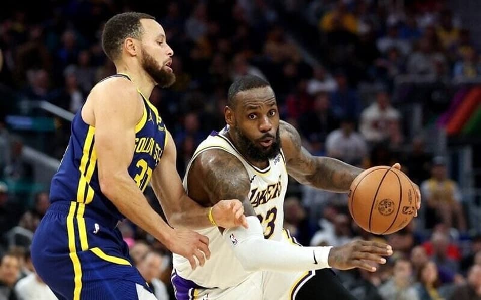 lebron james lakers warriors