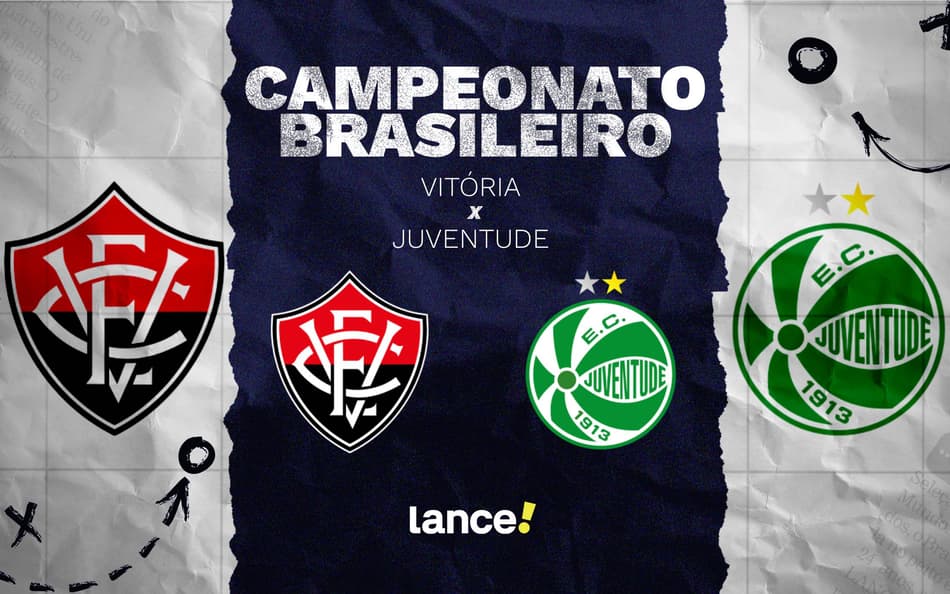 Vitória e Juventude se enfrentam pelo Brasileirão (Foto: arte / Lance!)
