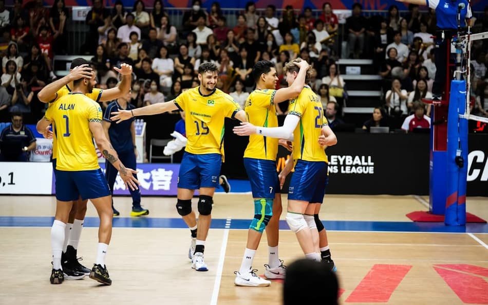 Brasil x Alemanha, pela Liga das Nações de vôlei masculino (foto: volleyballworld)