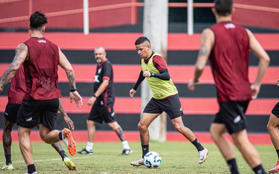 Último treino do Vitória antes de enfrentar o Flamengo (Foto: Victor Ferreira / EC Vitória)