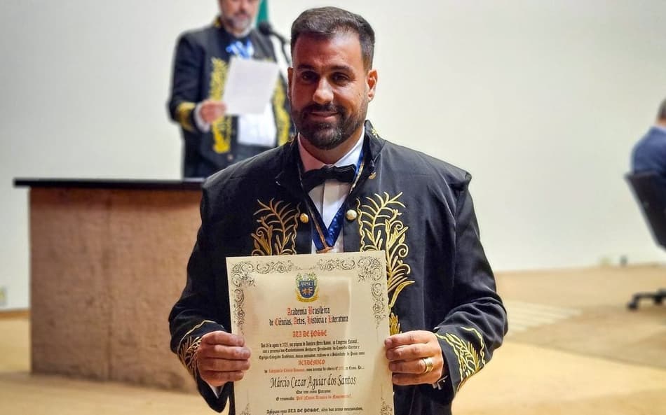 Empresário é nomeado em academia e tem como patrono o Rei Pelé (Foto: Arquivo Pessoal)