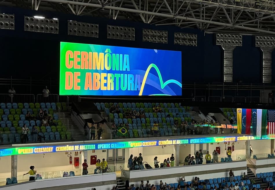 Cerimônia de abertura do Mundial de Ginástica Rítmica, no Rio de Janeiro (Foto: Kauhan Fiaux / Lance!)