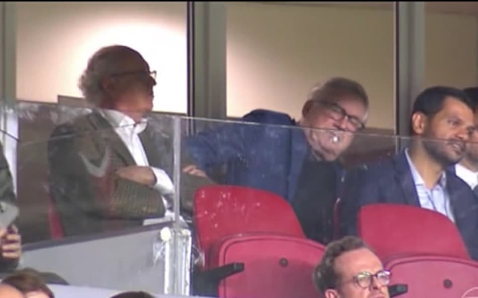 Falcão e Ancelotti assistem ao jogo entre Inter e Flamengo no Beira-Rio