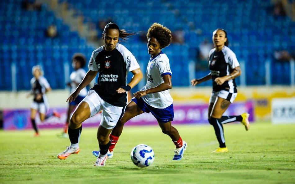 O Corinthians venceu o Bahia por 2 a 1 no jogo de ida das quartas do Brasileirão Feminino. (Foto: Letícia Martins/EC Bahia)