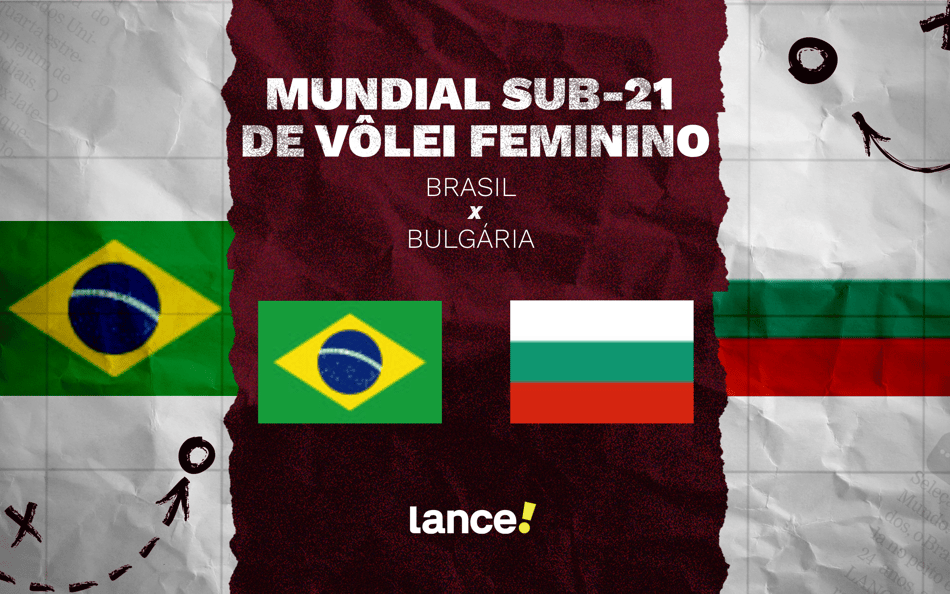 Brasil e Bulgária no Mundial Sub-21 de Vôlei feminino (Arte: Lance!)