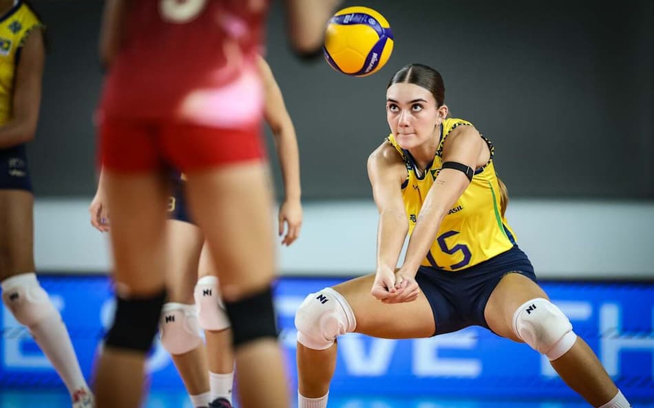 Brasil e Tailândia no Mundial Sub-21 de Vôlei feminino (Foto: Volleyball World)
