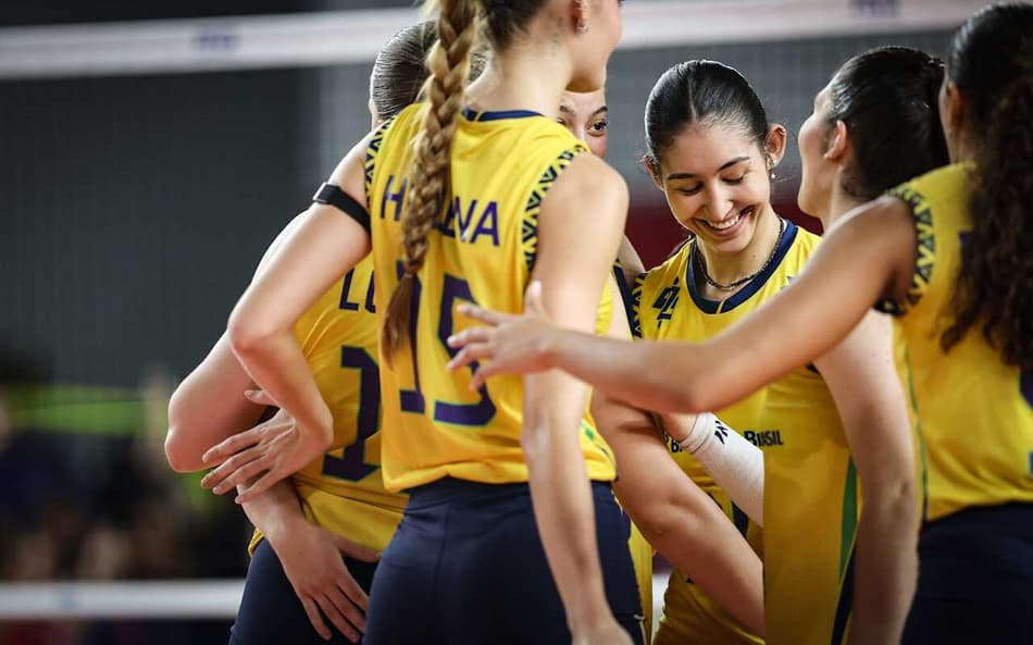 Brasil e Tailândia no Mundial Sub-21 de Vôlei feminino (Foto: Volleyball World)
