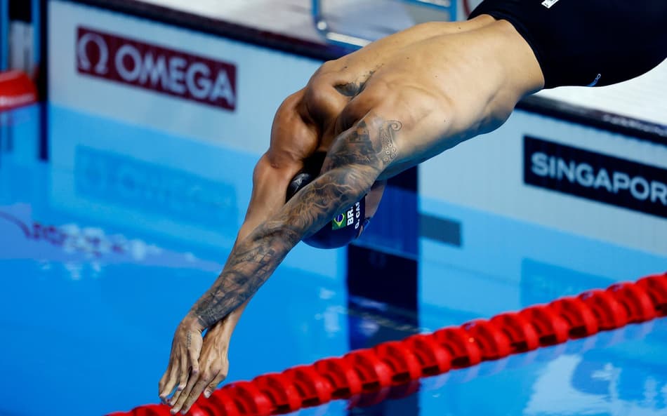 Caribé não vai à final dos 50m livre e encerra Mundial de Singapura