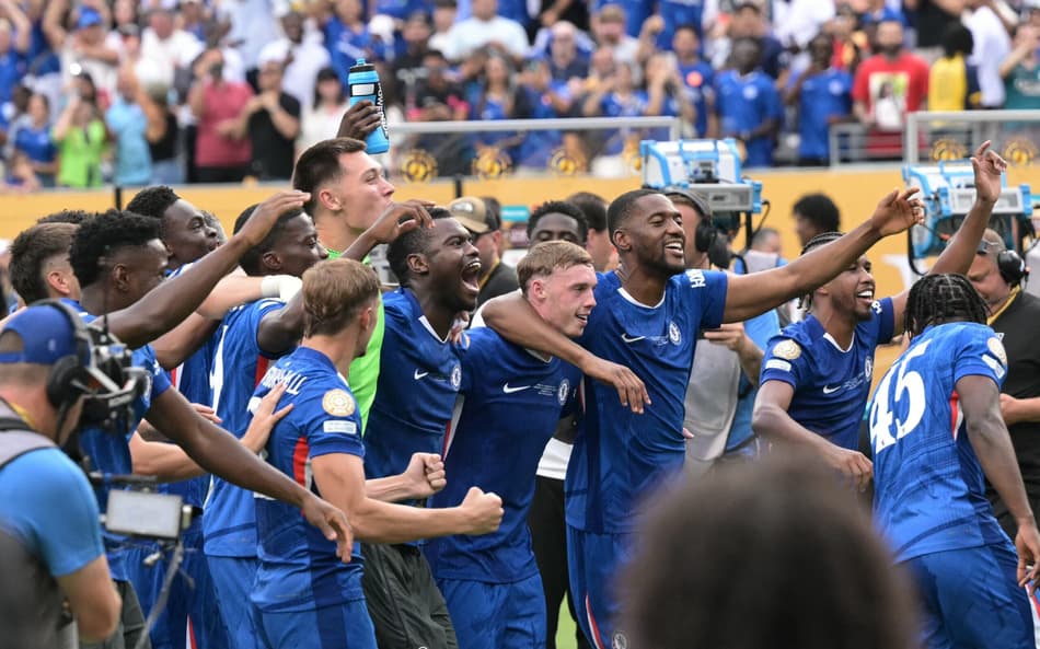 Comemoração do Chelsea no Mundial de Clubes. (Foto; Juan Mabromata/AFP)