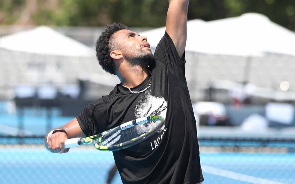 O francês Arthur Fils em treino (Foto: Andrew Eichenholz/ATP Tour)