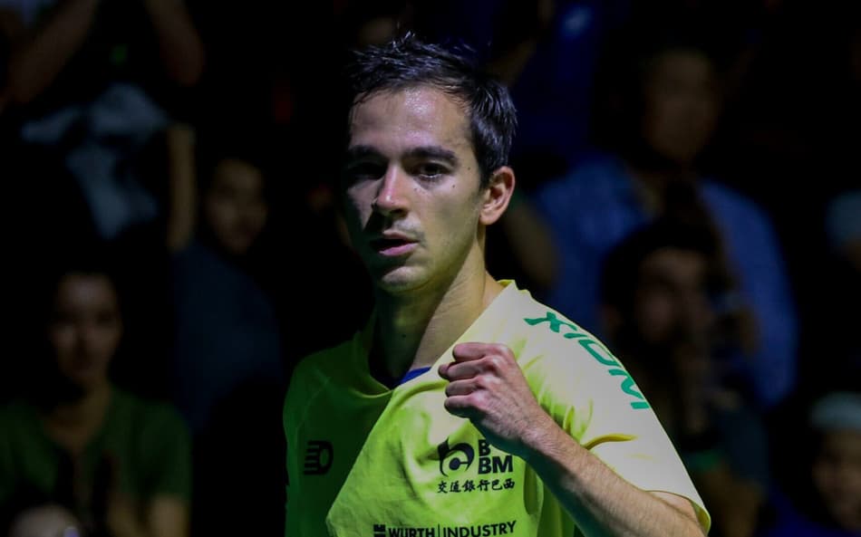 Hugo Calderano em ação neste sábado no WTT de Foz do Iguaçu (Foto: Abelardo Mendes Jr/ CalderanoTM)