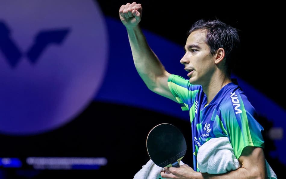 Calderano vence Junsung e avança apra a final do WTT de Foz. Foto: Abelardo Mendes Jr/ CalderanoTM