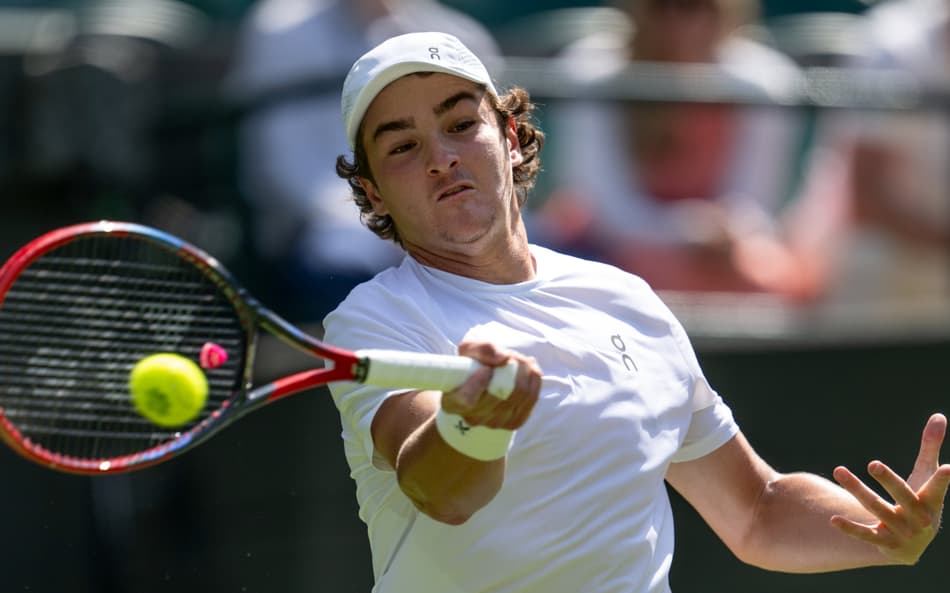 João Fonseca na estreia de Wimbledon (Divulgação)