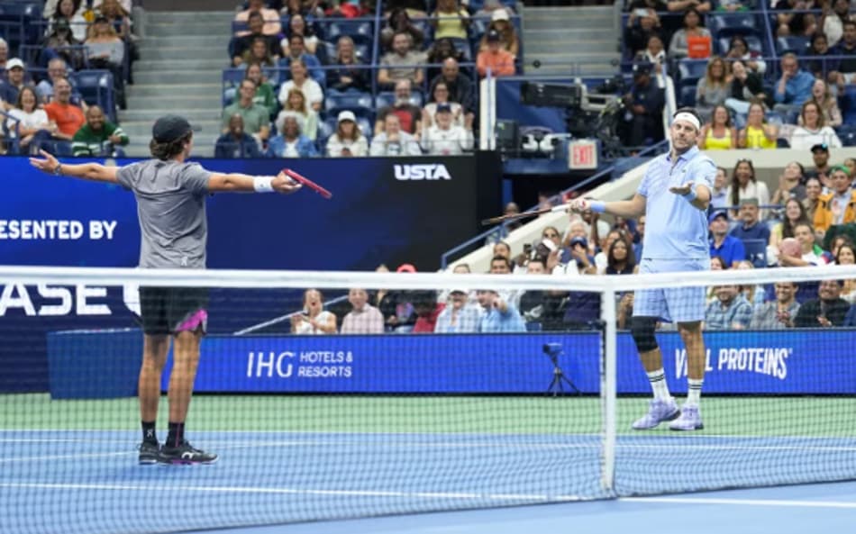 João Fonseca e Juan Martin Del Potro (Divulgação/USTA)
