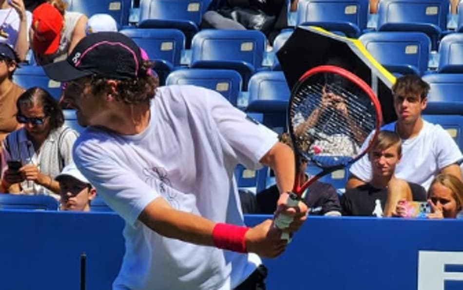 João Fonseca em treino no US Open (Divulgação)