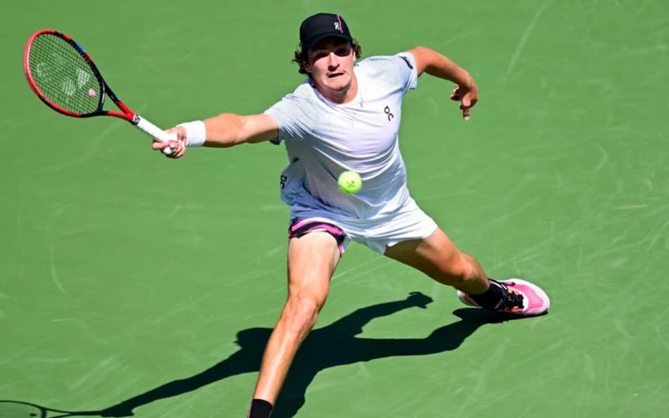 João Fonseca na vitória na estreia do US Open (Foto: Mike Lawrence/USTA)