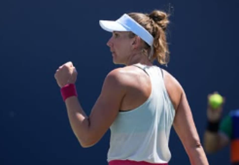 Bia Haddad na vitória na estreia do US Open (Divulgação)