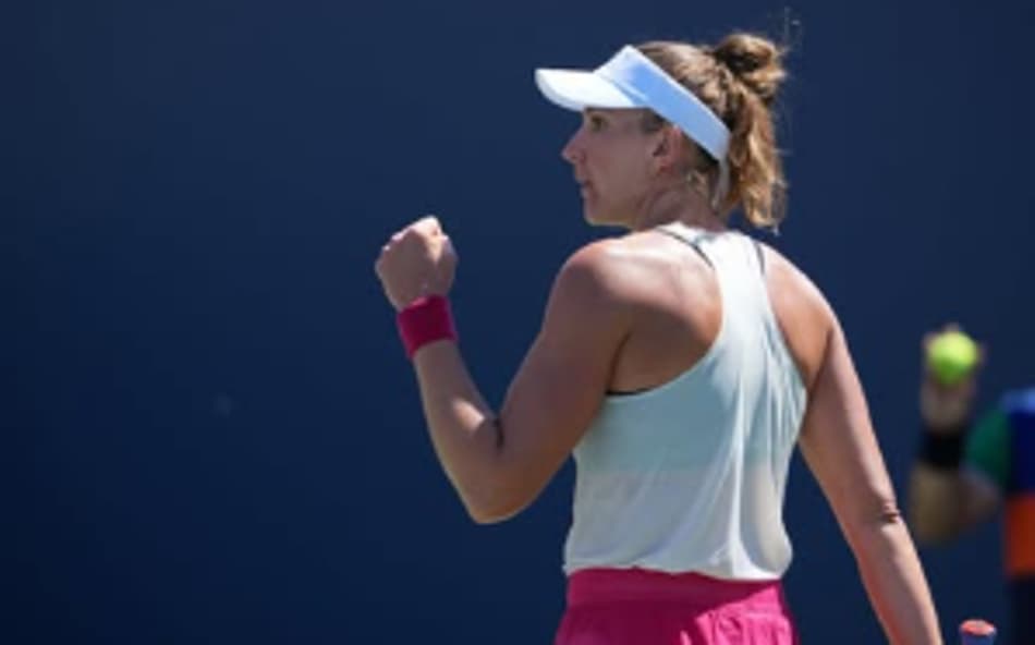 Bia Haddad na vitória na estreia do US Open (Divulgação)