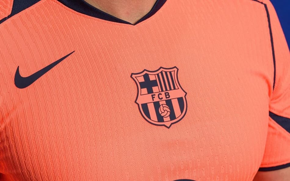 Nova camisa Barcelona camisa laranja terceiro uniforme