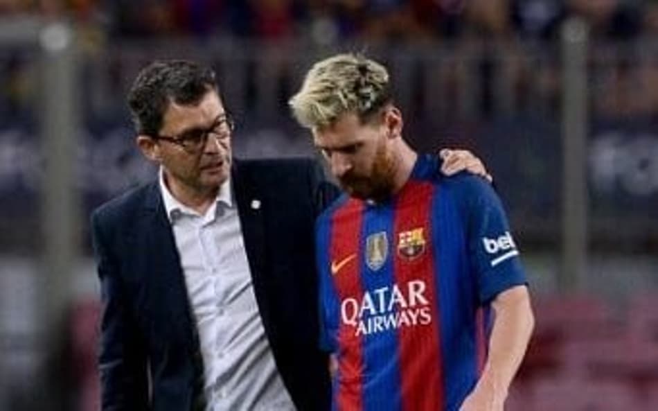Messi lesionado - Barcelona x Atlético de Madrid