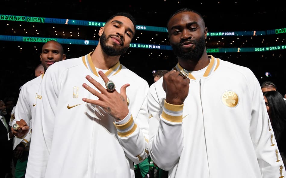 New York Knicks v Boston Celtics - Jayson Tatum e Jaylen Brown