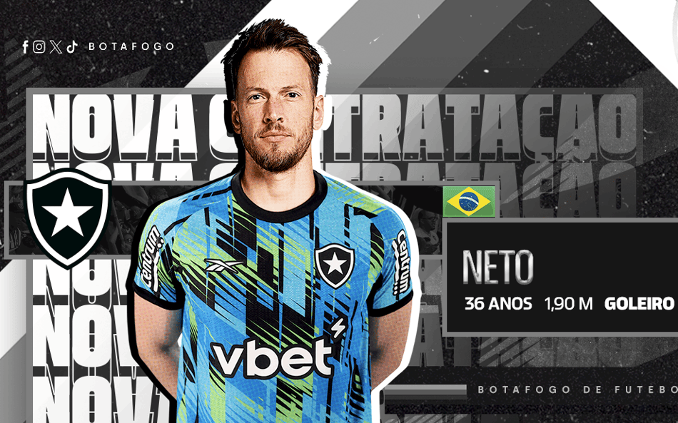 Botafogo anunciou a contratação do goleiro Neto (Foto: Divulgação/Botafogo)