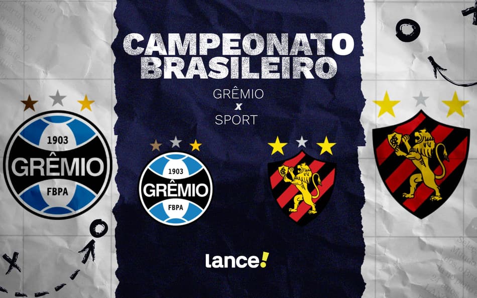 Grêmio x Sport. (Imagem: Arte Lance!)