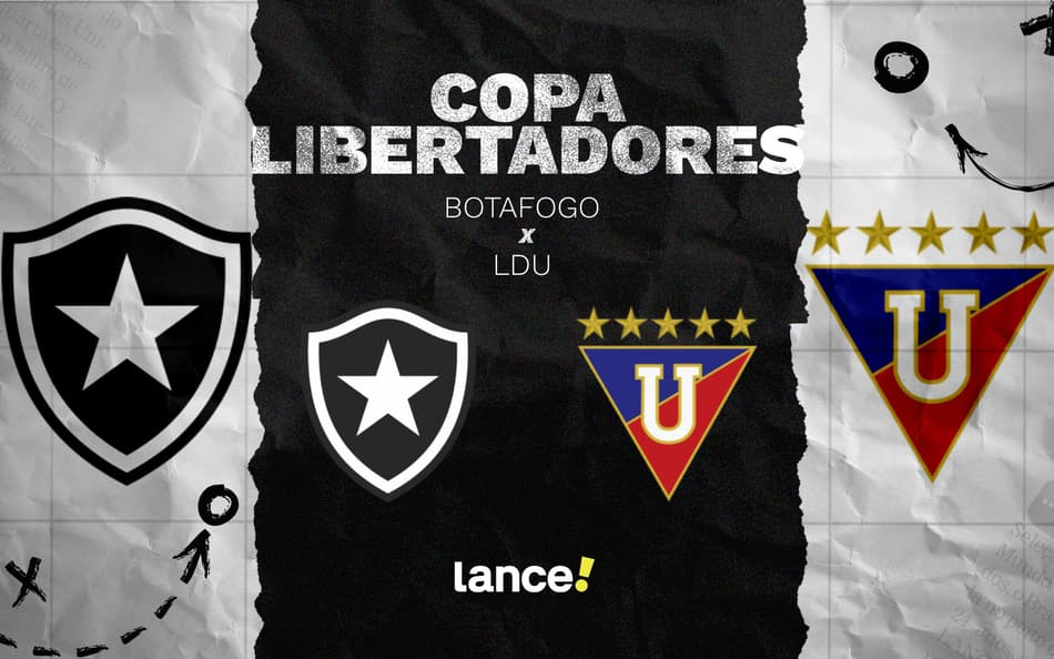 Botafogo e LDU se enfrentam pela Libertadores (Foto: Arte/Lance!)
