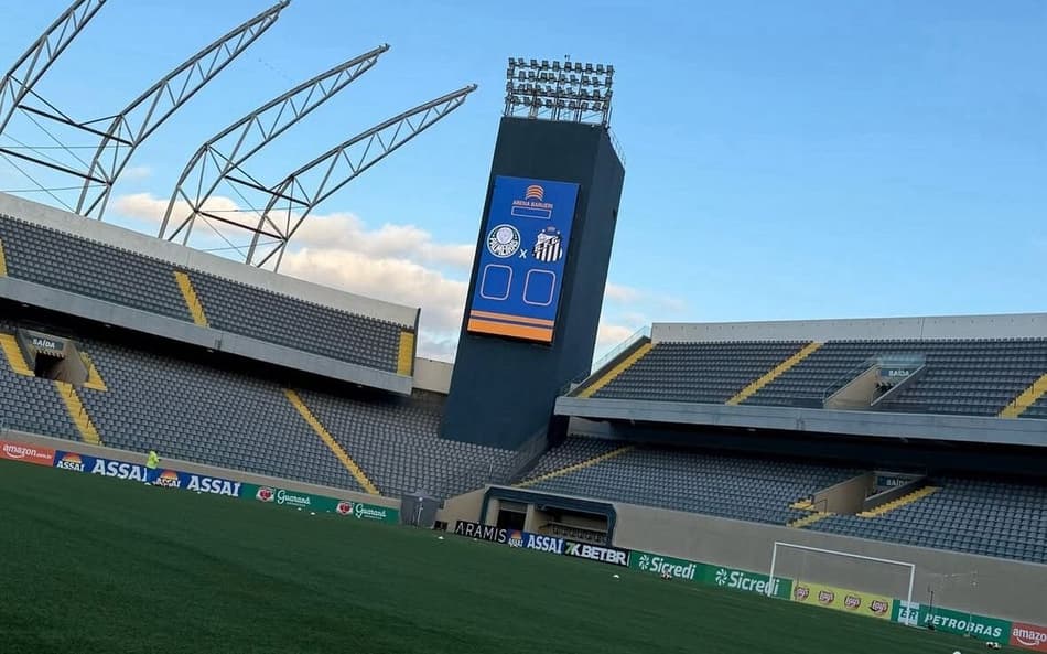 Palmeiras x Santos acontece na Arena Barueri. (Foto: Palmeiras/Divulgação)