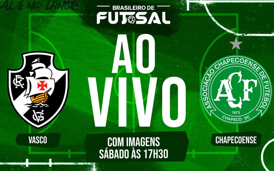 Vasco encara a Chapecoense pelo Campeonato Brasileiro de Futsal (Foto: Arte Lance!)