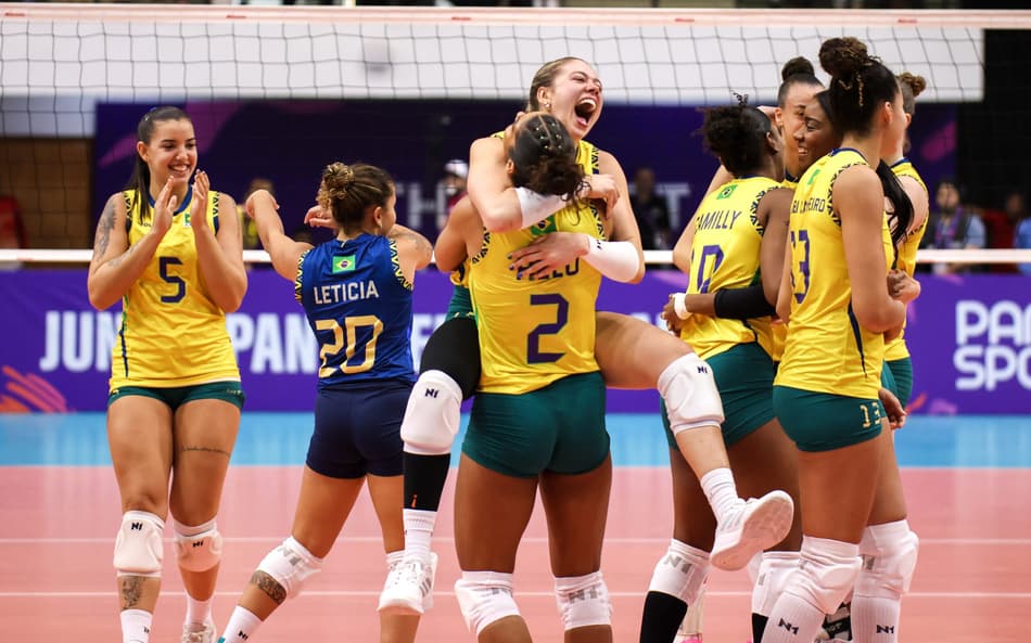 Seleção feminina de vôlei garantiu o ouro no Pan Júnior