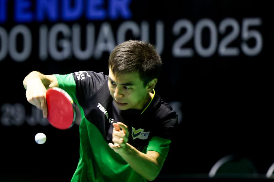 O brasileiro Vitor Ishiy perdeu nas oitavas de final do WTT de Foz do Iguaçu (Foto: Abelardo Mendes Jr/ CalderanoTM)
