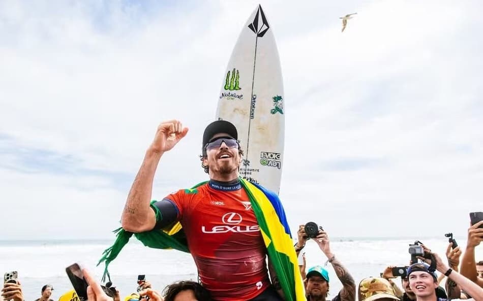 Yago Dora foi campeão em Trestles na temporada de 2025 (Foto: WSL)