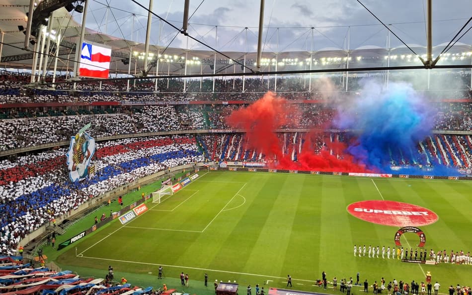 Torcida do Bahia dá show na entrada dos times (Foto: Rafael do Carmo / Lance!)
