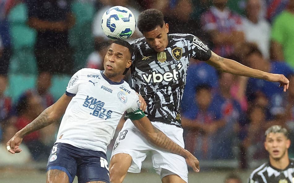 Newton em dividia com Jean Lucas no último jogo entre Botafogo e Bahia (Foto: Vítor Silva/Botafogo)