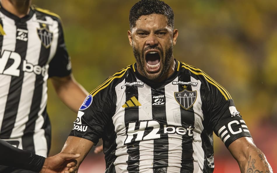 Hulk comemorando gol em jogo do Atlético-MG (Foto: Pedro Souza / Atlético)