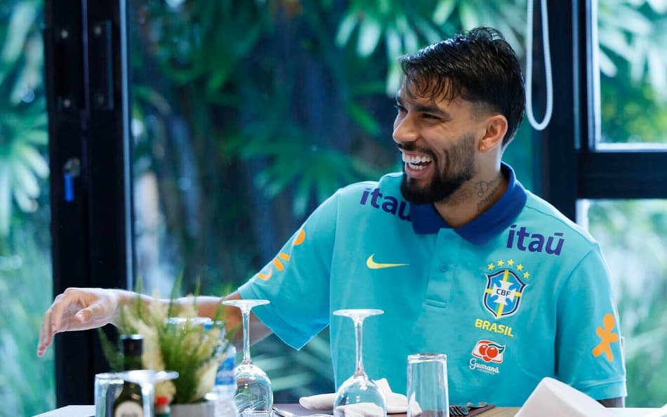 Lucas Paquetá na apresentação da Seleção Brasileira (Foto: Rafael Ribeiro/CBF)