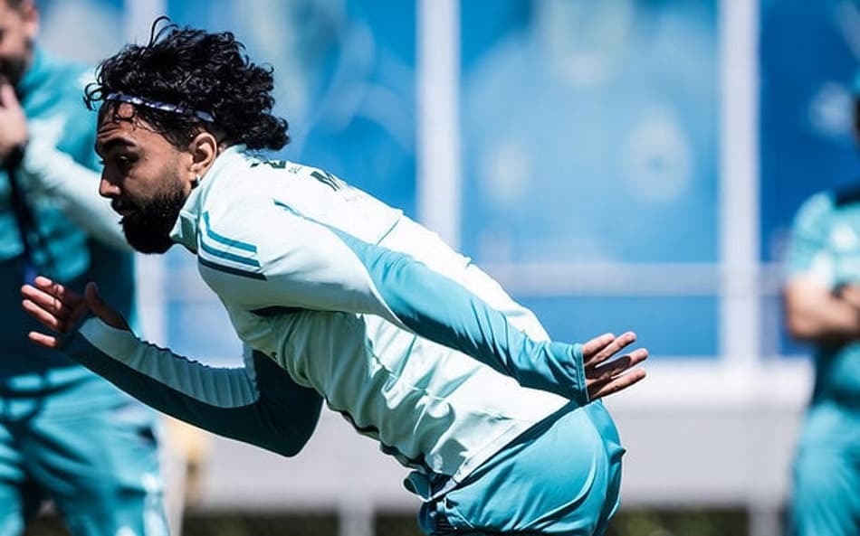 Atacante Gabigol do Cruzeiro, em treino na Toca da Raposa (Foto: Gustavo Aleixo/Cruzeiro)