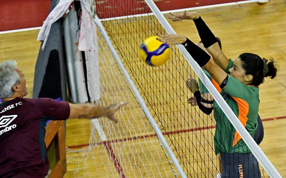 Fluminense em treino da equipe de vôlei (Foto: Mailson Santana / Fluminense FC)