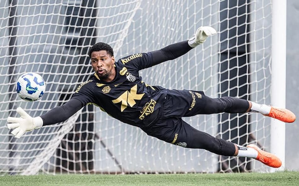 Diógenes pode ser o goleiro titular do Santos no clássico contra o São Paulo. (Raul Baretta/ Santos FC)