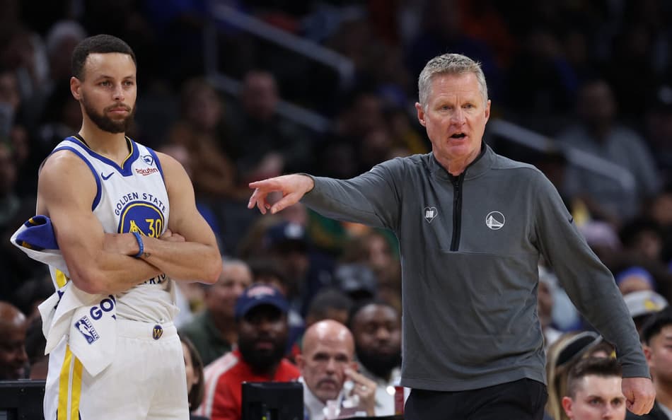 Golden State Warriors v Washington Wizards - Stephen Curry e Steve Kerr