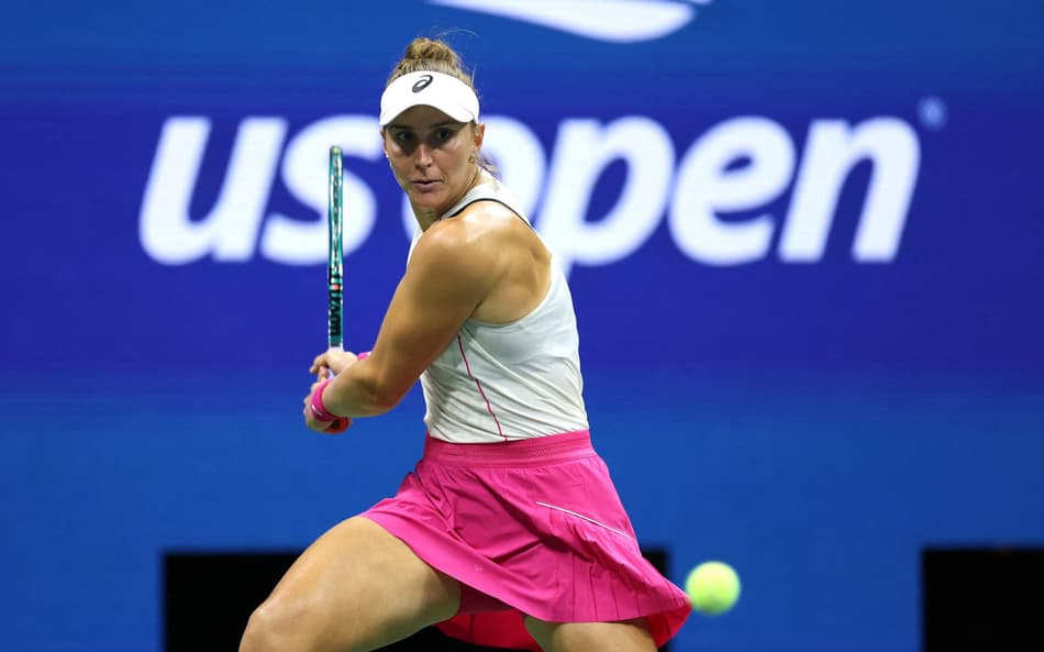 Bia Haddad na partida contra a americana Amanda Anisimova no US Open (Foto: Al Bello/Getty Images/AFP)