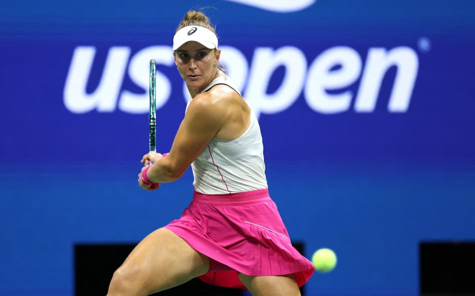 Bia Haddad na partida contra a americana Amanda Anisimova no US Open (Foto: Al Bello/Getty Images/AFP)