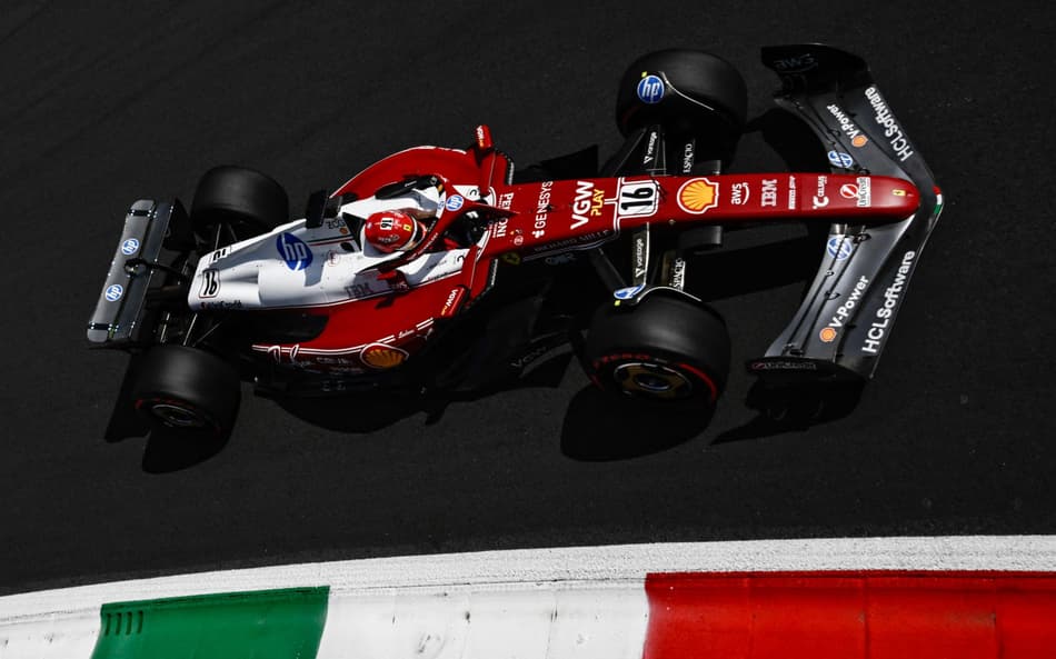 Charles Leclerc durante o grande Prêmio de Monza da Fórmula 1 (Foto: Philippe Lopez / AFP)