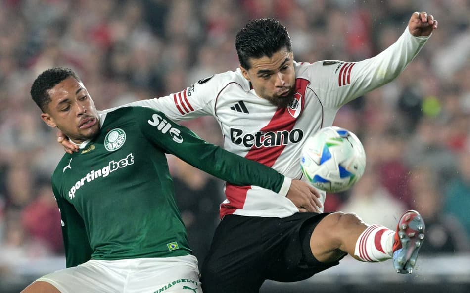 Palmeiras x River Plate, pela Libertadores (Foto: Juan MABROMATA / AFP)