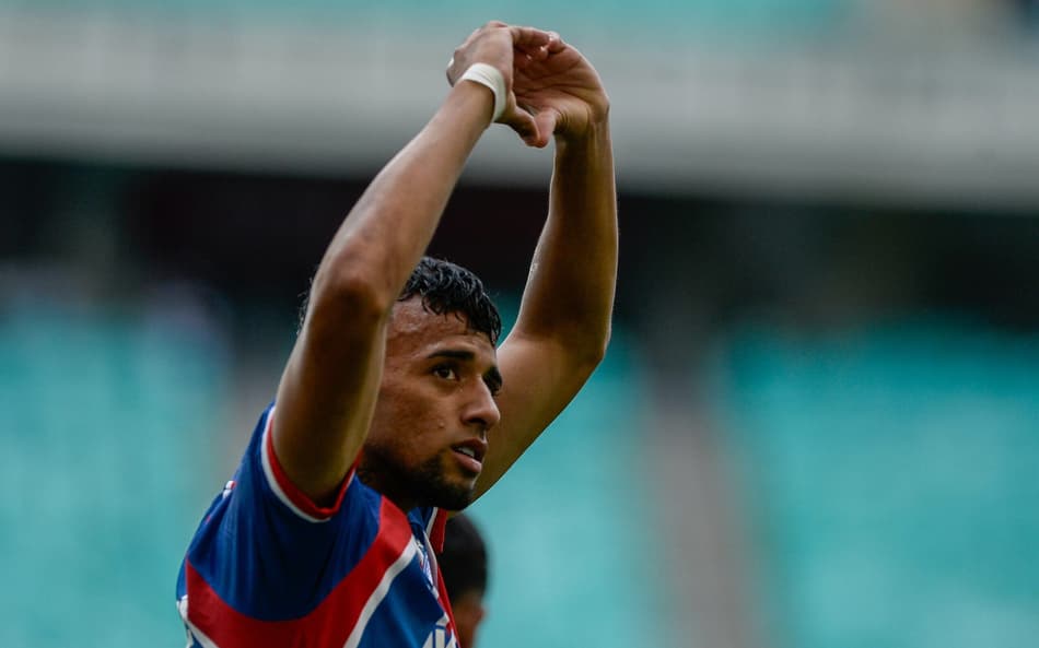 Lucho Rodríguez comemora gol pelo Bahia (Foto: Jhony Pinho/AGIF)