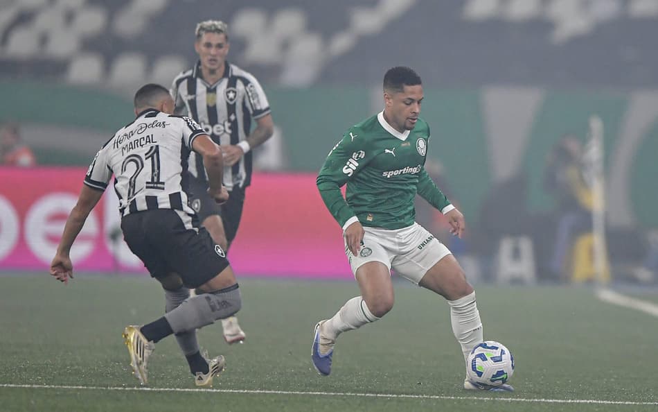 Vitor Roque em Botafogo x Palmeiras (Foto: Thiago Ribeiro/AGIF)