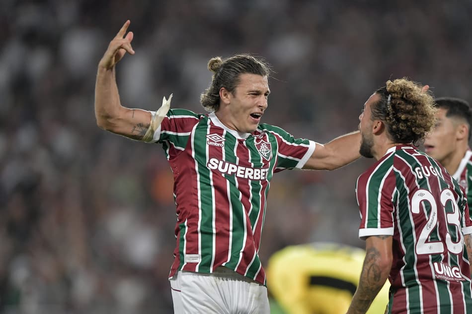 Canobbio comemora gol em Fluminense x Bahia (Foto: Thiago Ribeiro/AGIF)