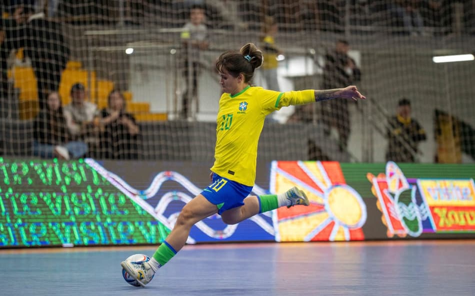 Amandinha no Torneio Internacional de Futsal 2025 (Foto: Nelson Terme/ CBF)